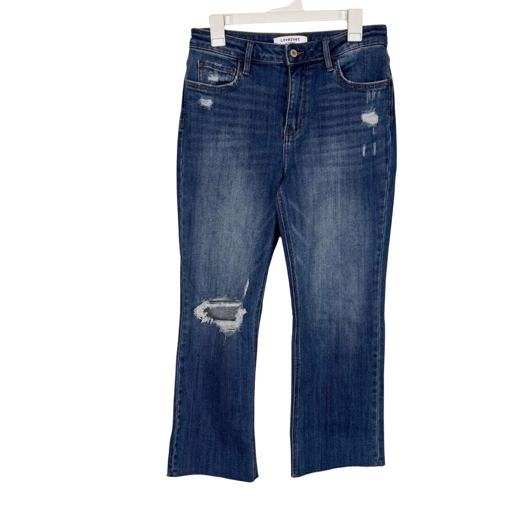 Lovervet by Vervet Distressed Straight Raw Hew Jeans Women’s 11/30 High Rise